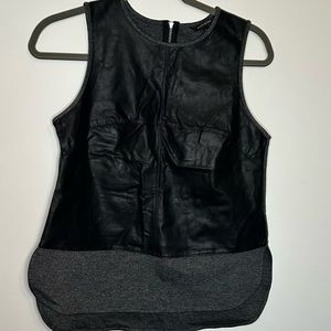 Banana Republic faux leather tank top